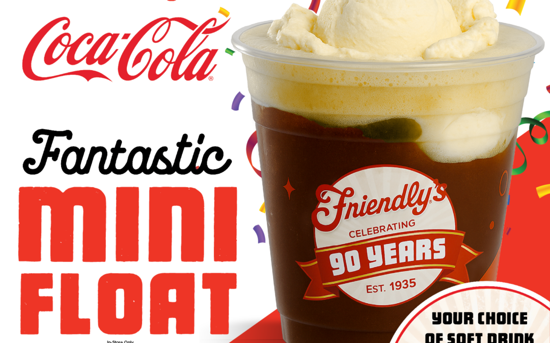 Friendly’s celebrates 90 years with 90-cent mini floats